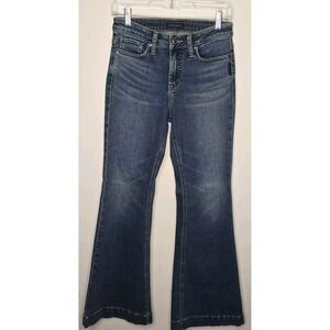 Silver Jeans Womens W26 L31 High Note‎ Flare Blue Bootcut Western Cowgirl Rodeo